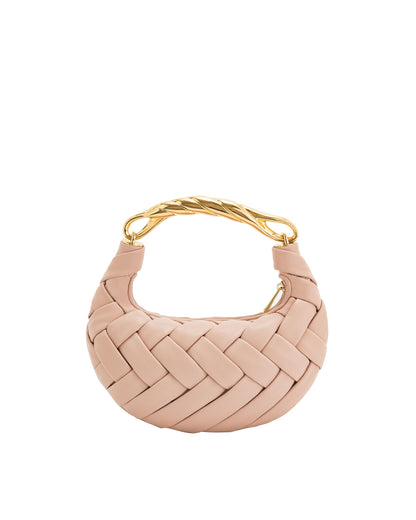 Woven Texture Top Handle Handbag