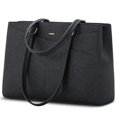 Waterproof Leather Laptop Tote Bag