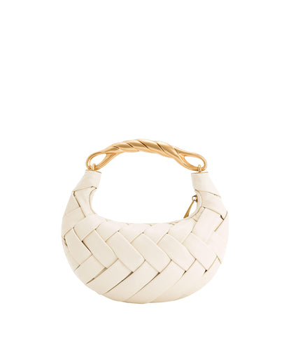 Woven Texture Top Handle Handbag