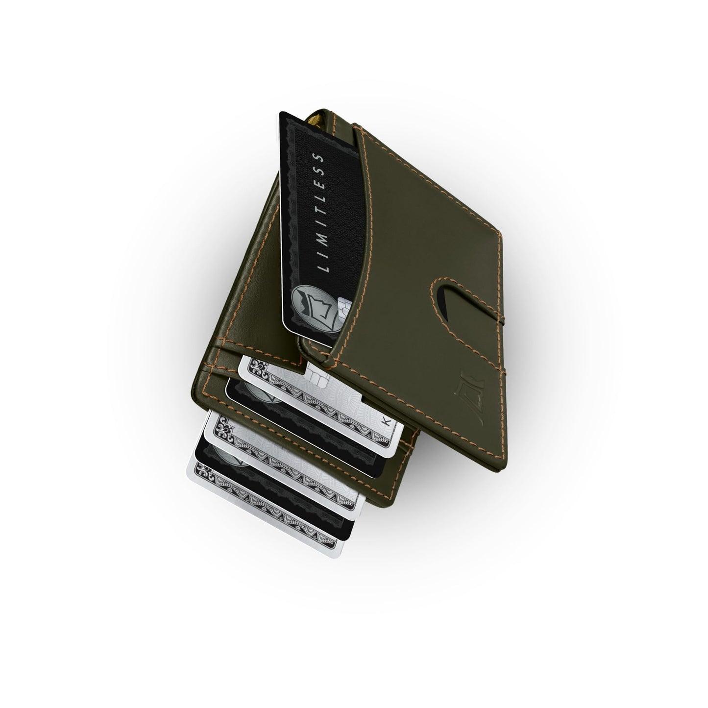 Slim Leather Money Clip Wallet With RFID Protection