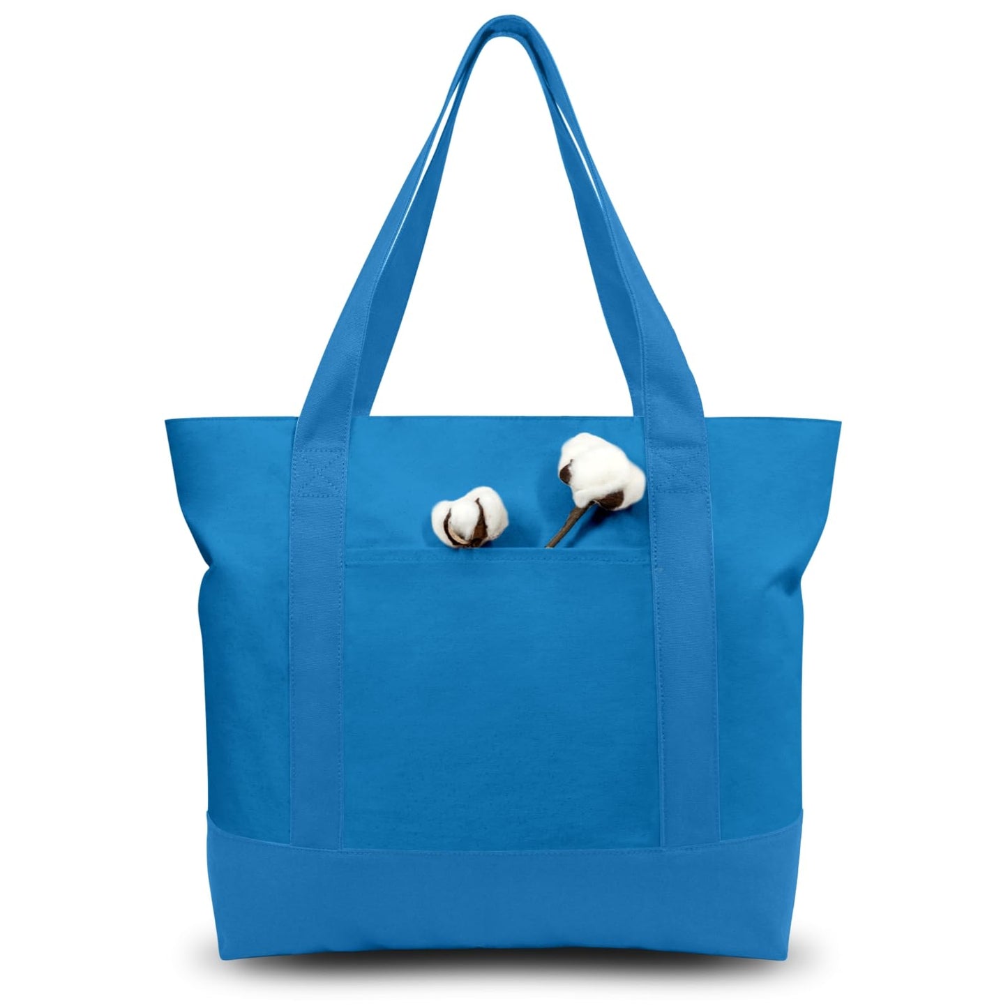 Canvas Tote Bag With External Pocket