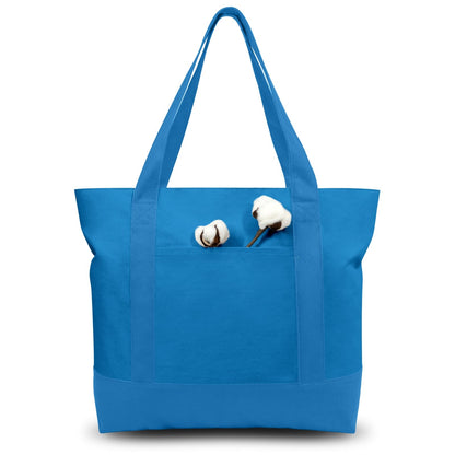 Canvas Tote Bag With External Pocket