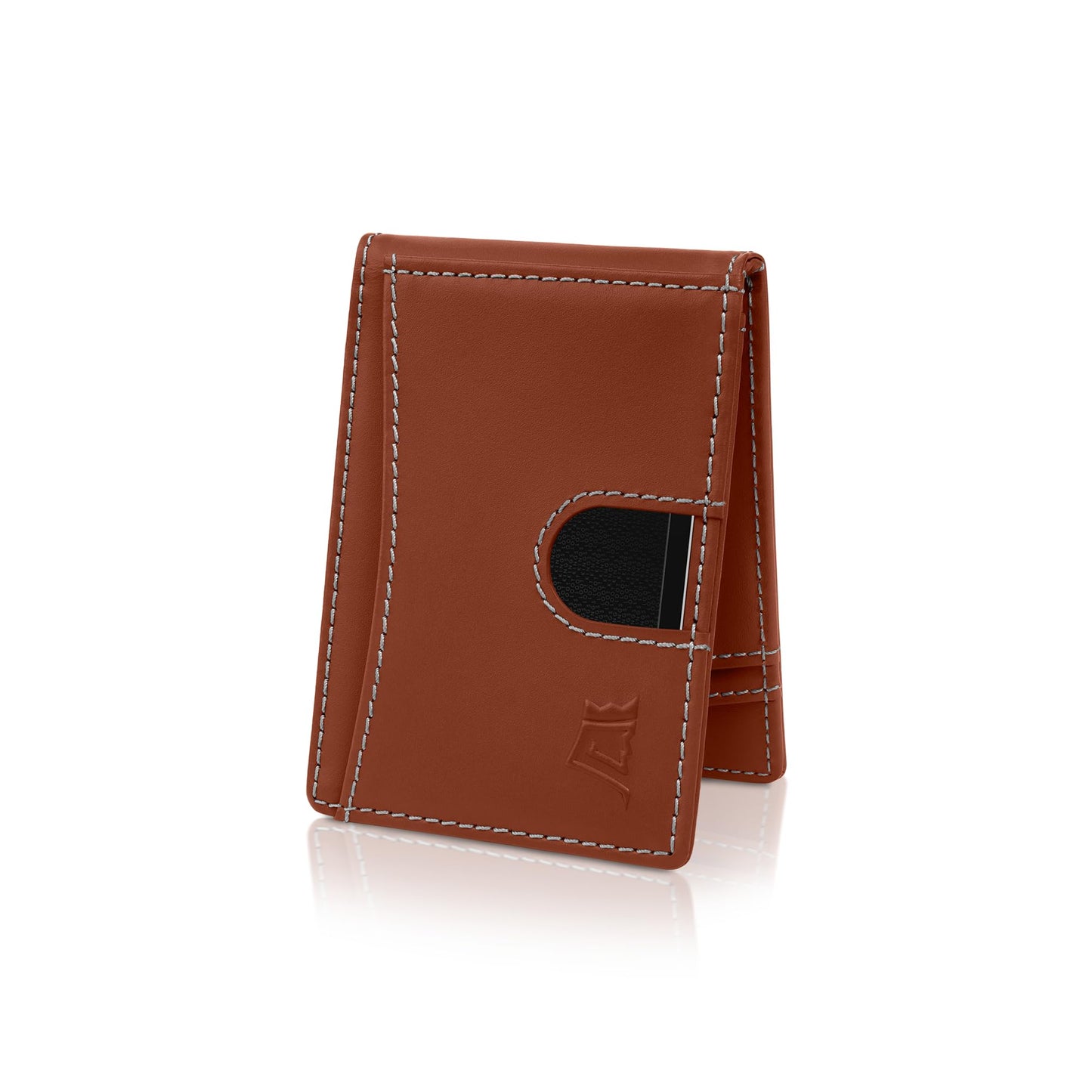 Slim Leather Money Clip Wallet With RFID Protection