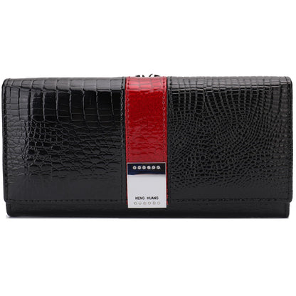 Slim Leather Trifold Wallet With Card Holder