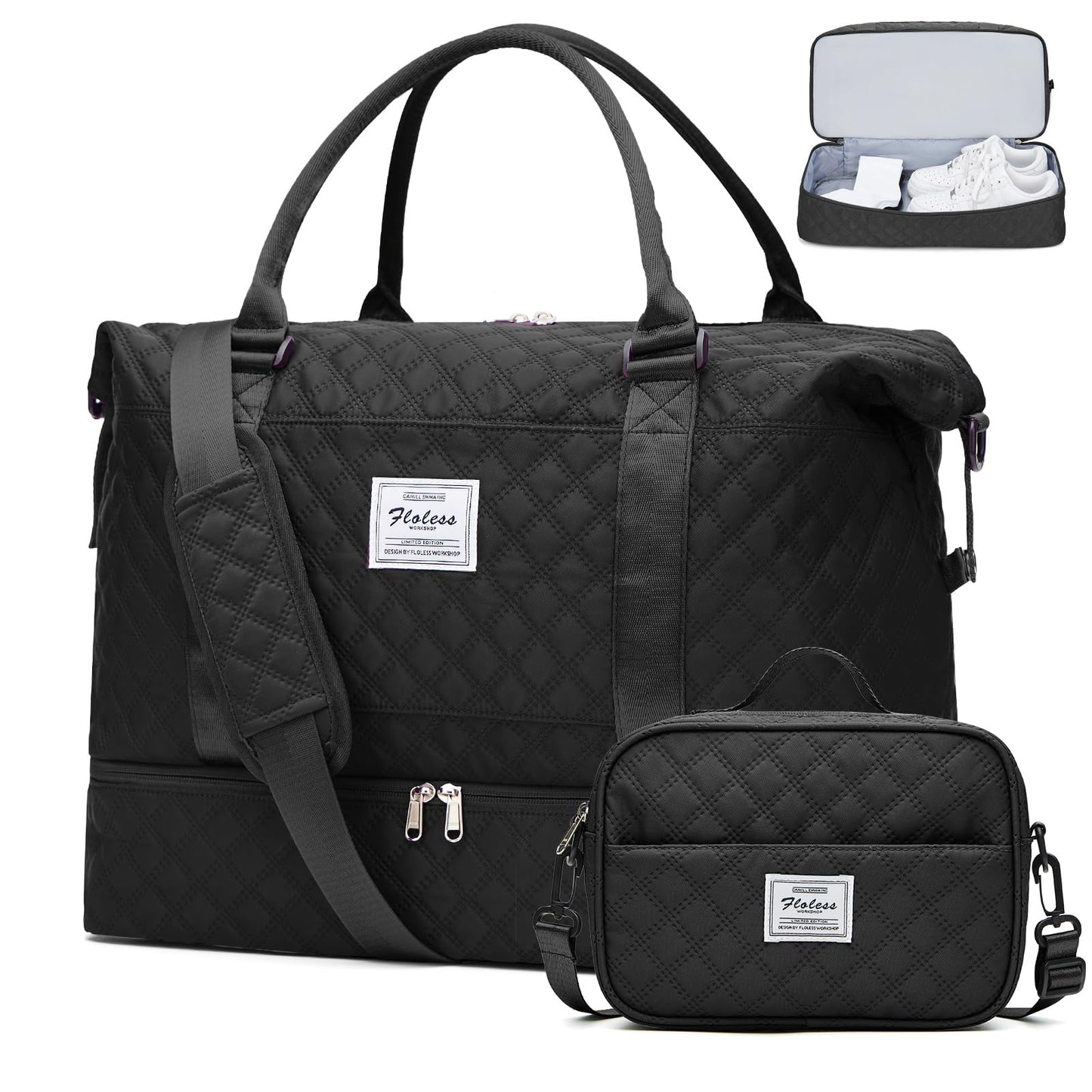 Weekender Travel Bag With Shoe Compartment