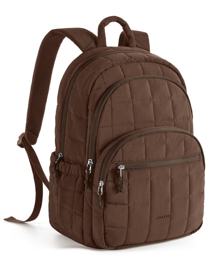 Quilted Laptop Backpack With Water-Resistant Design