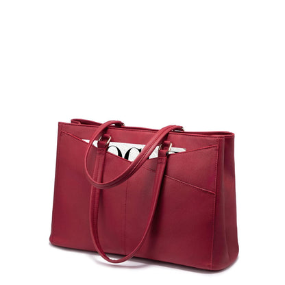 Waterproof Leather Laptop Tote Bag