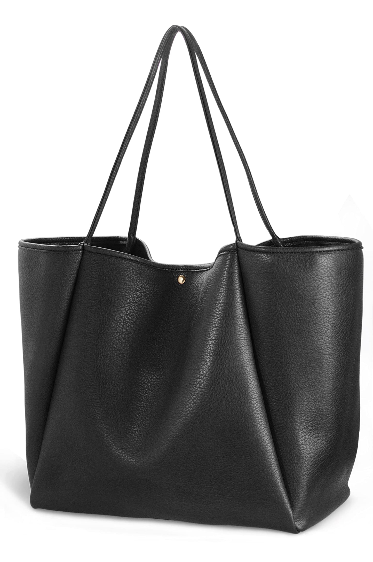 Oversized Leather Weekender Tote Bag