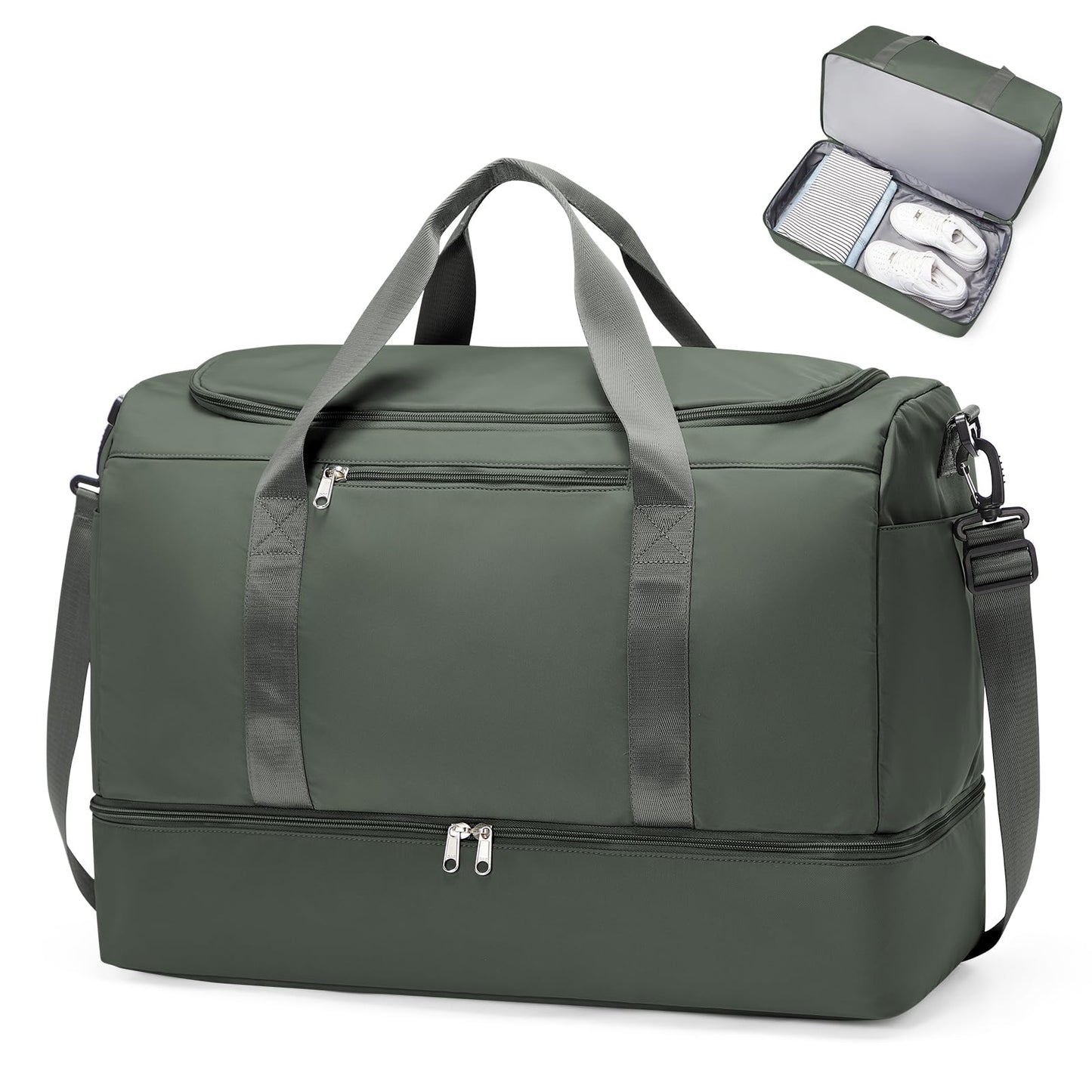 Large Weekender Travel Bag With Shoe Compartment