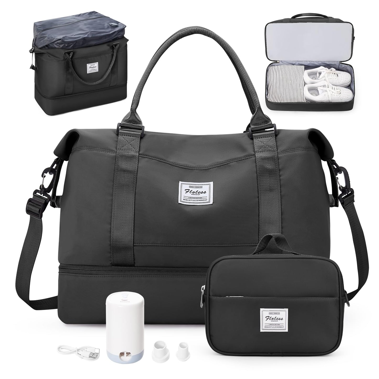 Weekender Travel Bag With Shoe Compartment