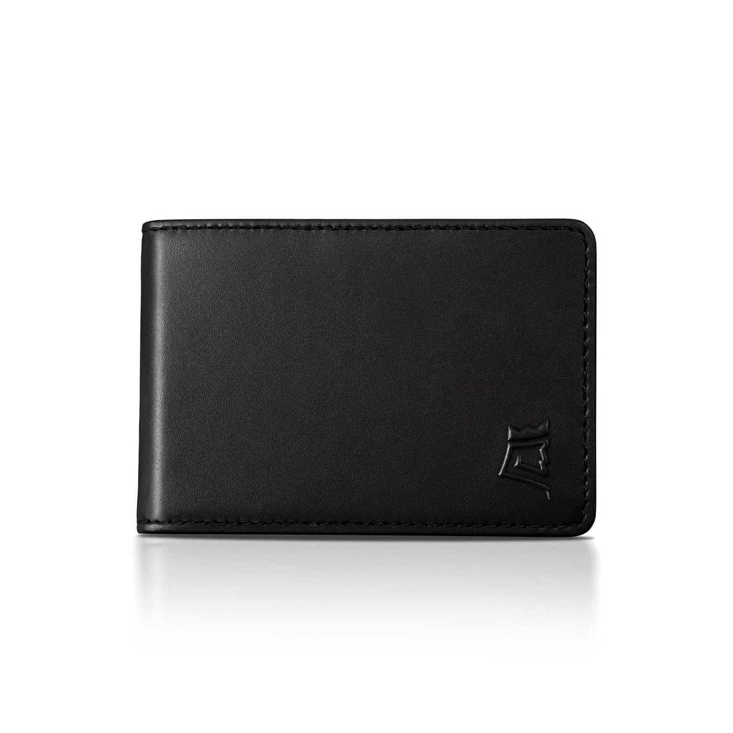 Minimalist Leather Wallet With Cash Pocket & Strap