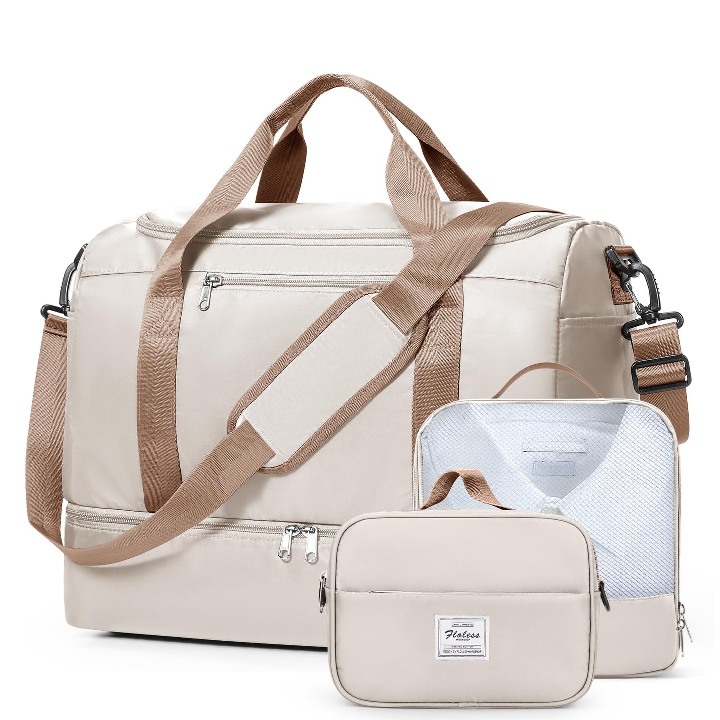 Large Weekender Travel Bag With Shoe Compartment