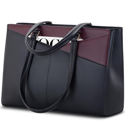 Waterproof Leather Laptop Tote Bag