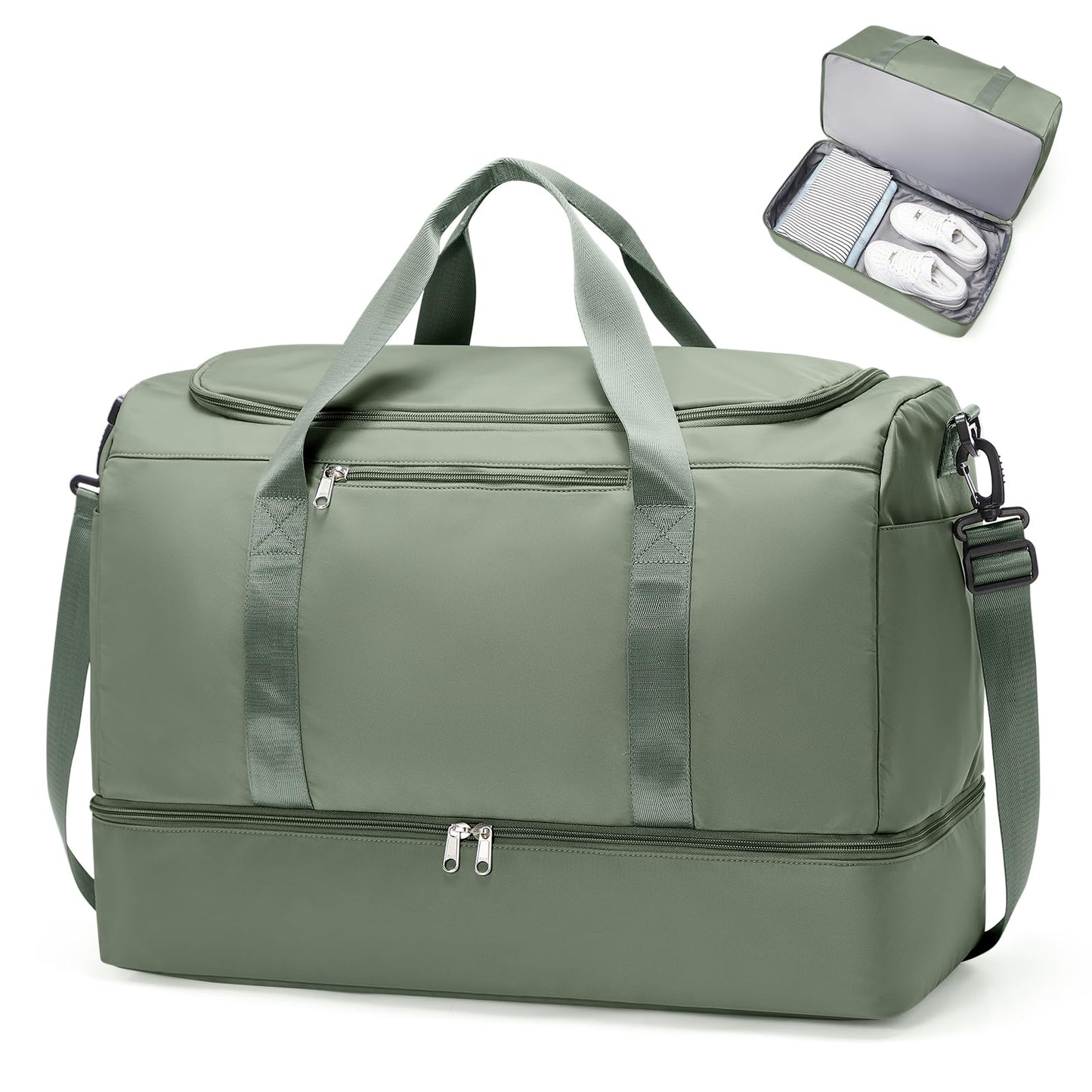 Large Weekender Travel Bag With Shoe Compartment