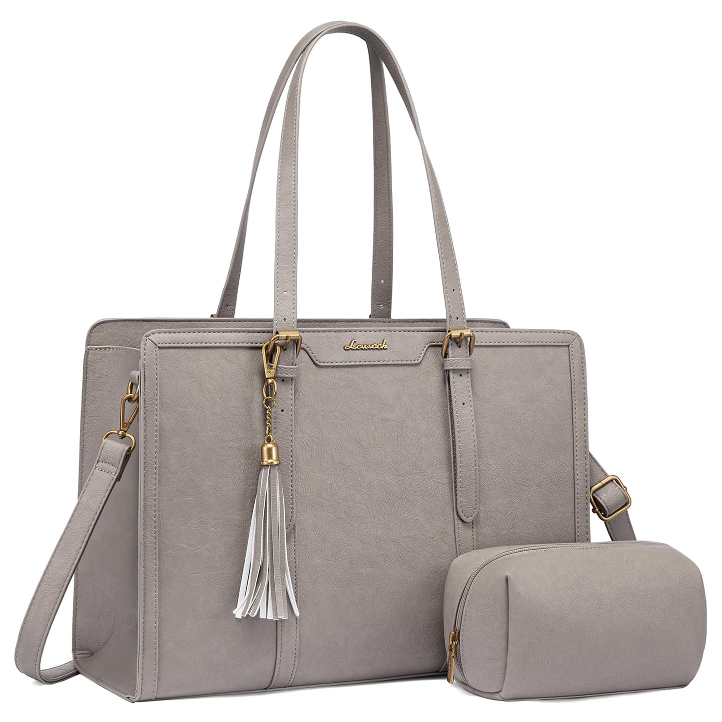 Vintage Leather Laptop Tote Bag