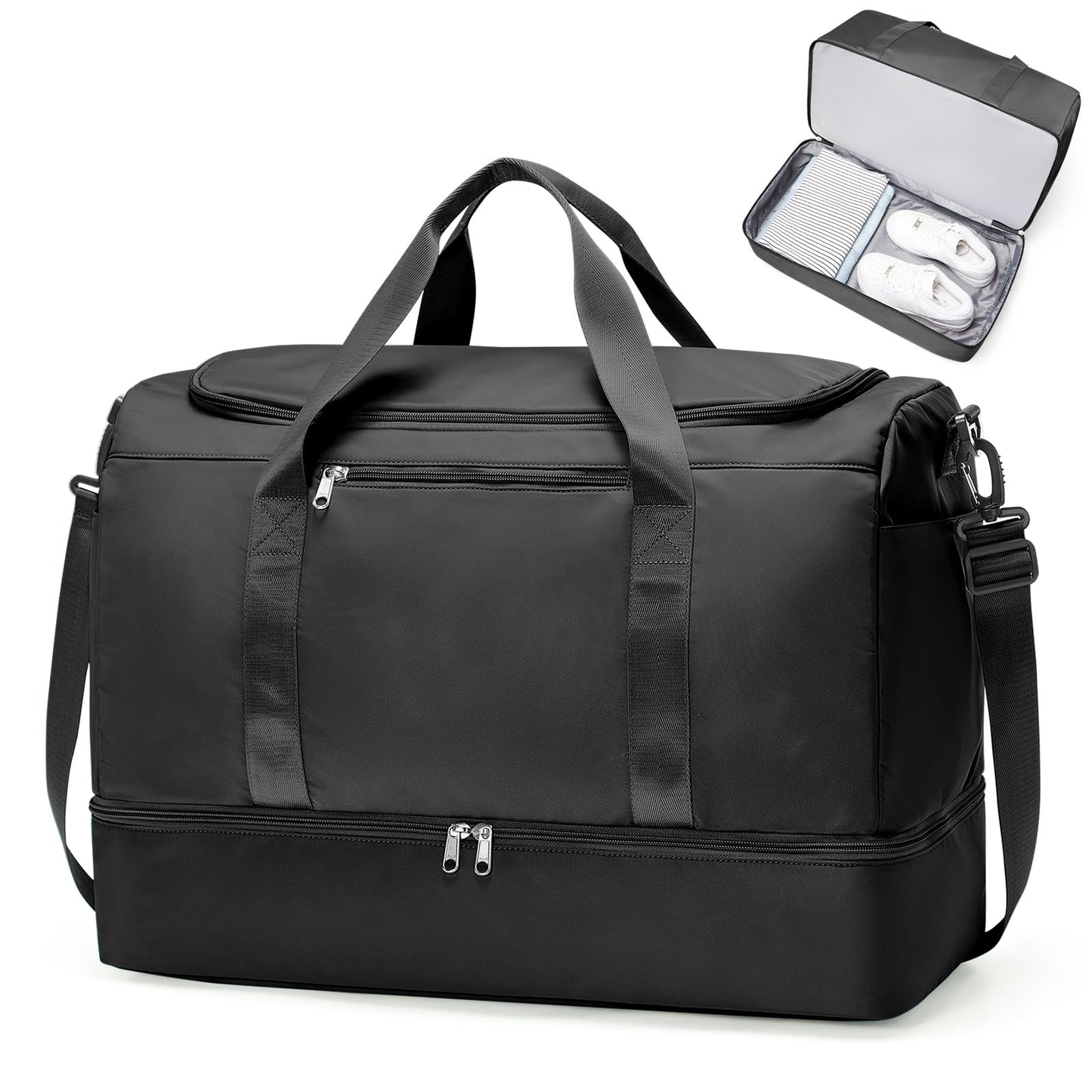 Large Weekender Travel Bag With Shoe Compartment