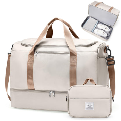 Large Weekender Travel Bag With Shoe Compartment