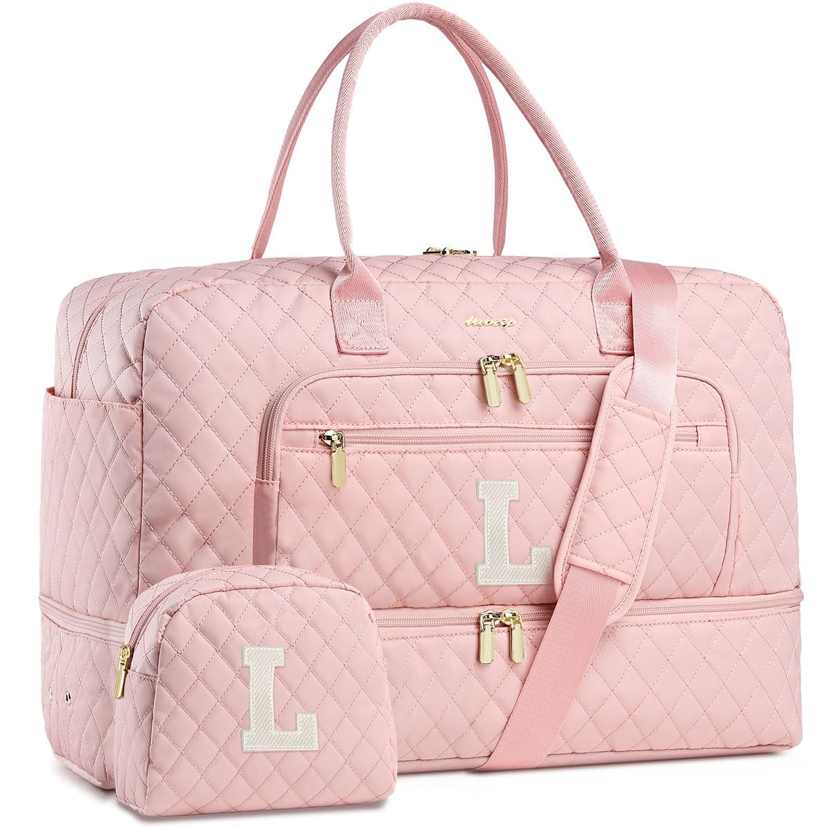 Large Travel Weekender Tote Bag With Wet Pocket