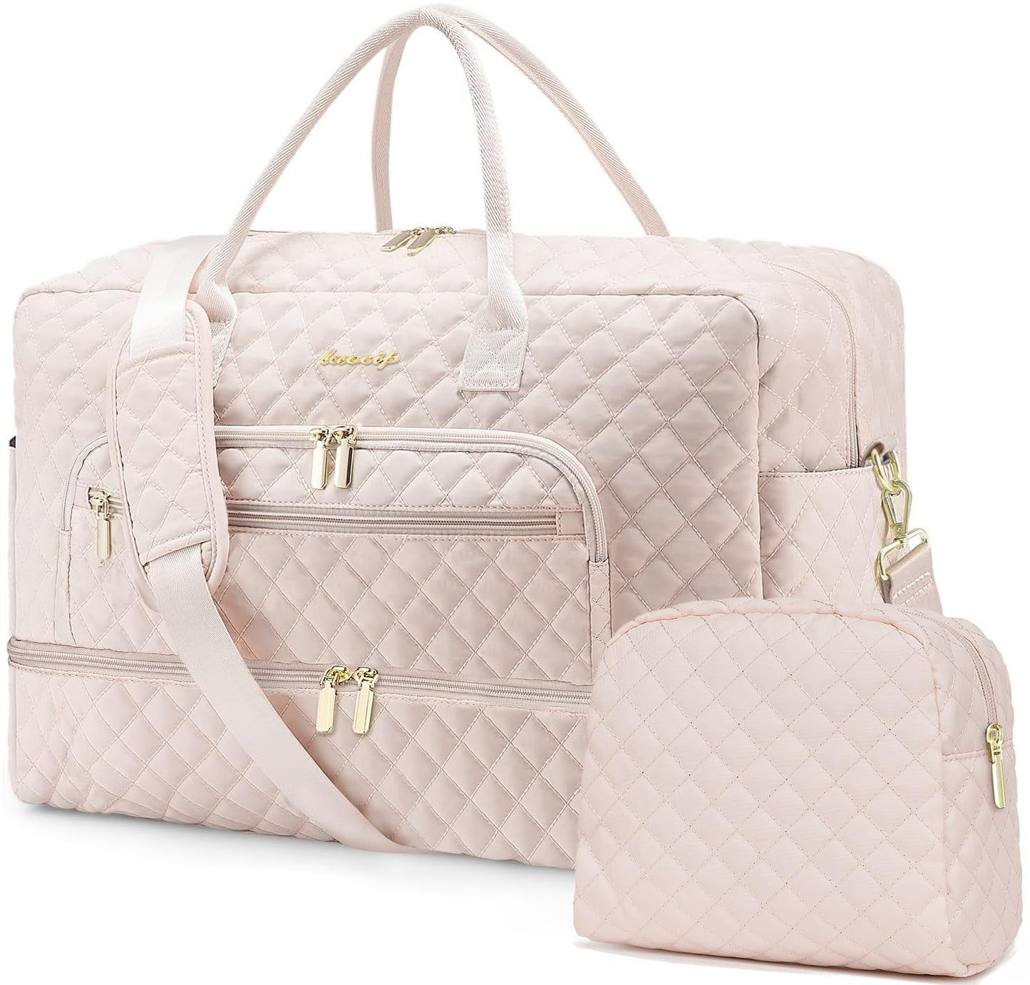 Large Travel Weekender Tote Bag With Wet Pocket