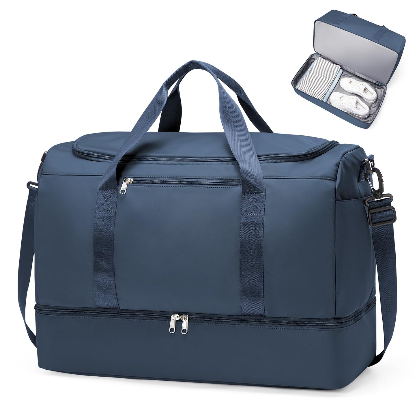 Large Weekender Travel Bag With Shoe Compartment