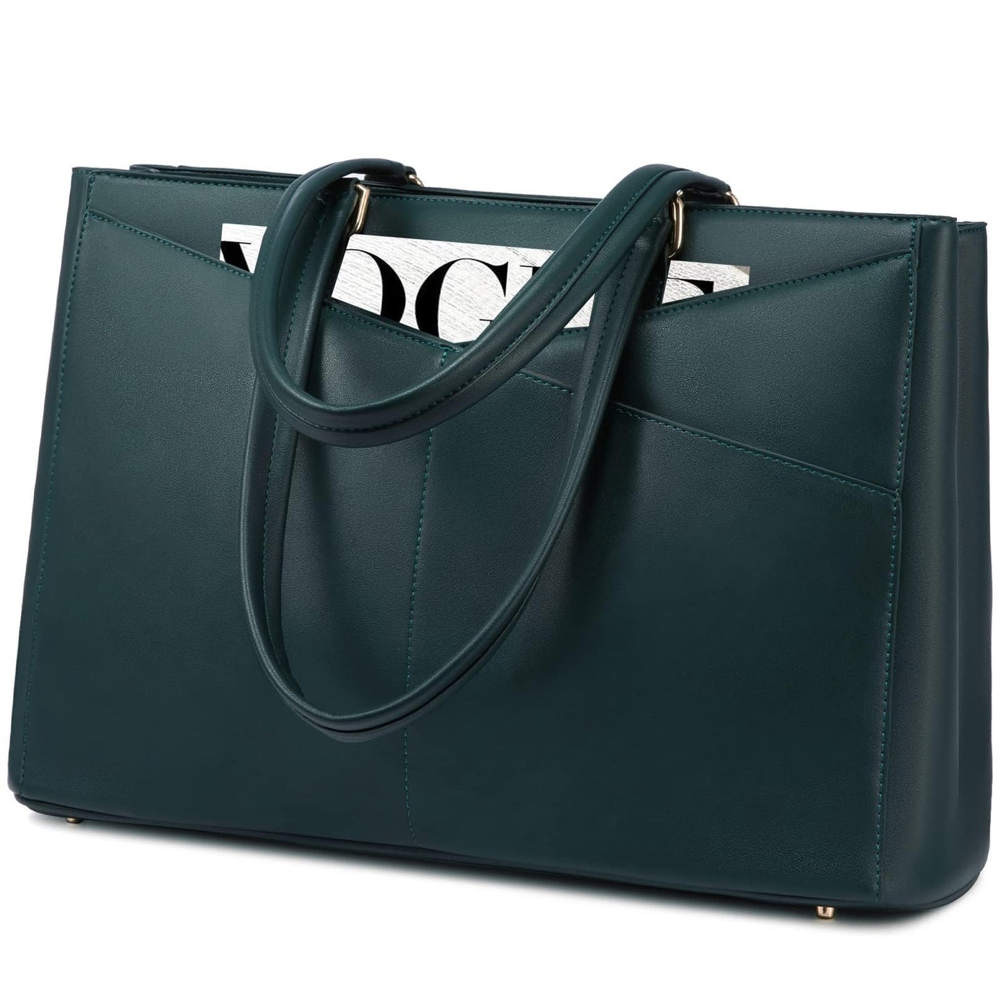 Waterproof Leather Laptop Tote Bag