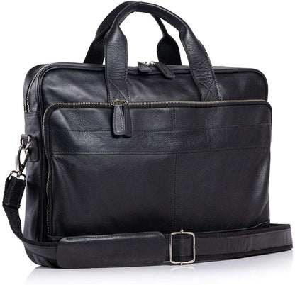 Leather Laptop Messenger Briefcase Bag