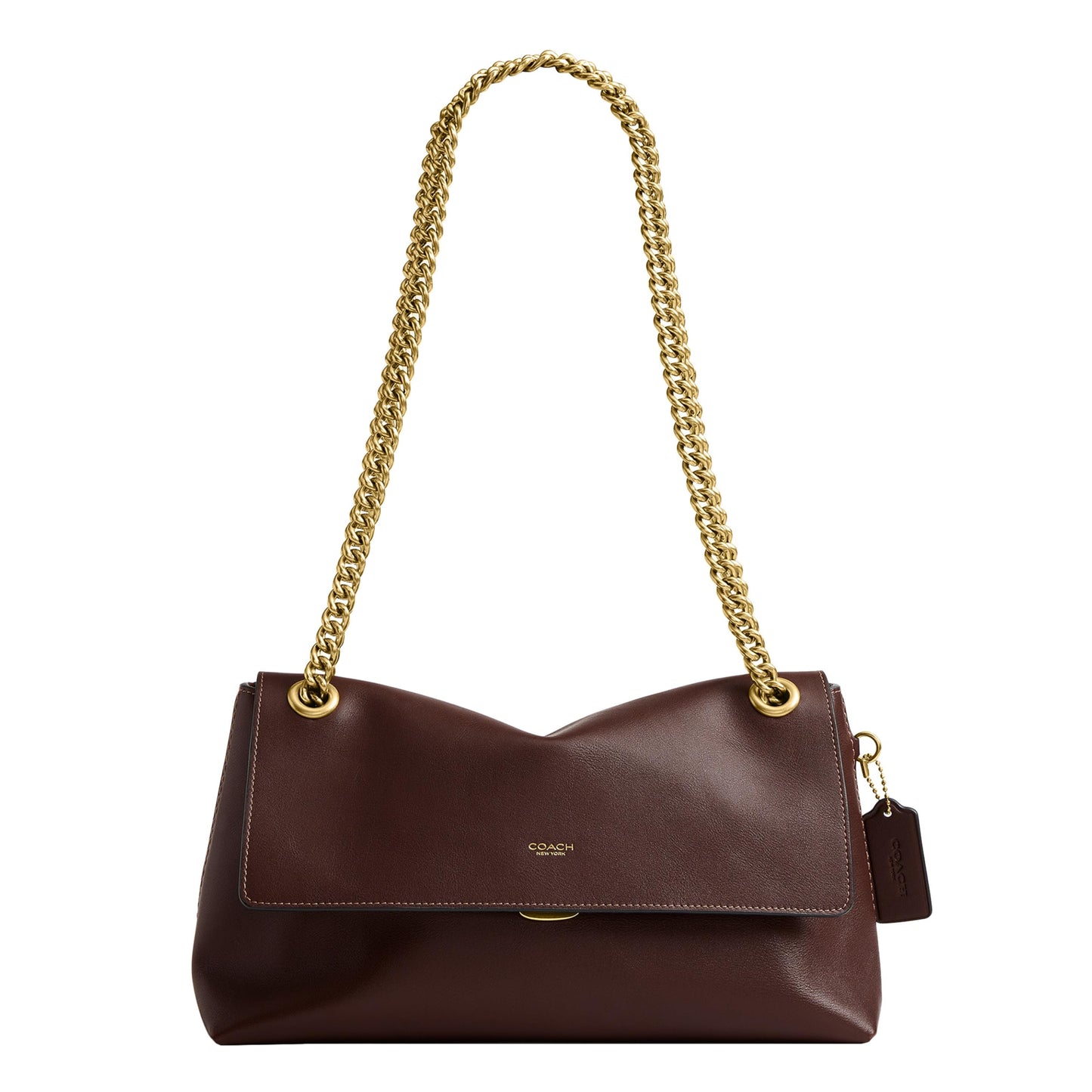 Natural Grain Leather Shoulder Bag