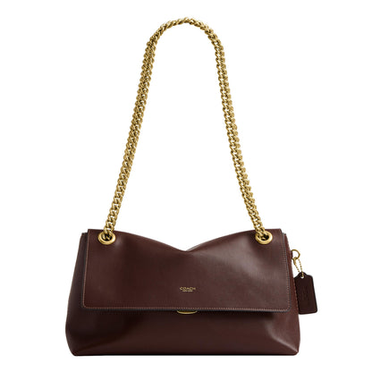 Natural Grain Leather Shoulder Bag