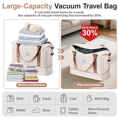 Weekender Travel Bag With Shoe Compartment