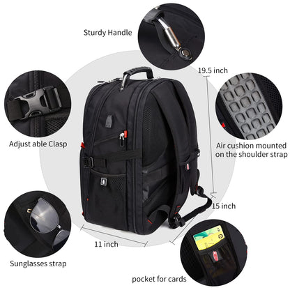 Extra Large Travel Laptop Backpack With Lock