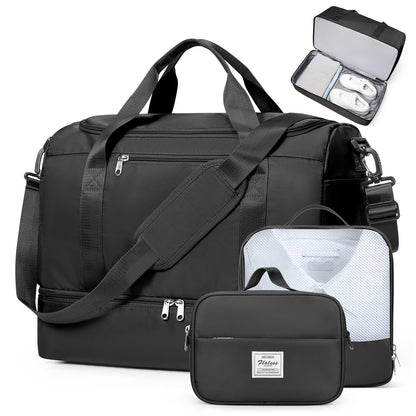 Large Weekender Travel Bag With Shoe Compartment