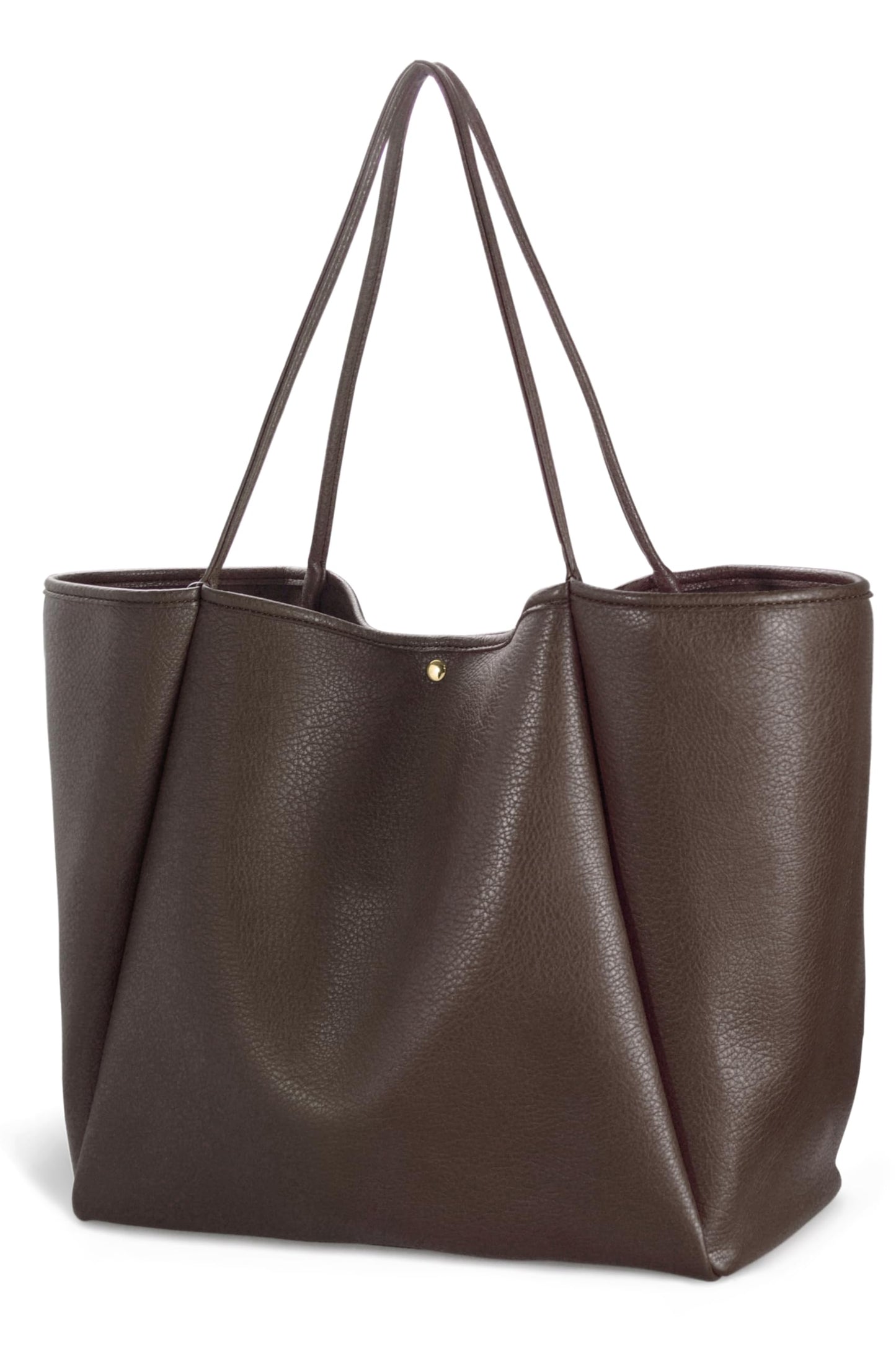 Oversized Leather Weekender Tote Bag