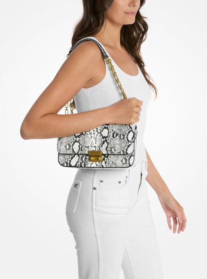 Large Chain Shoulder Bag With Convertible Strap