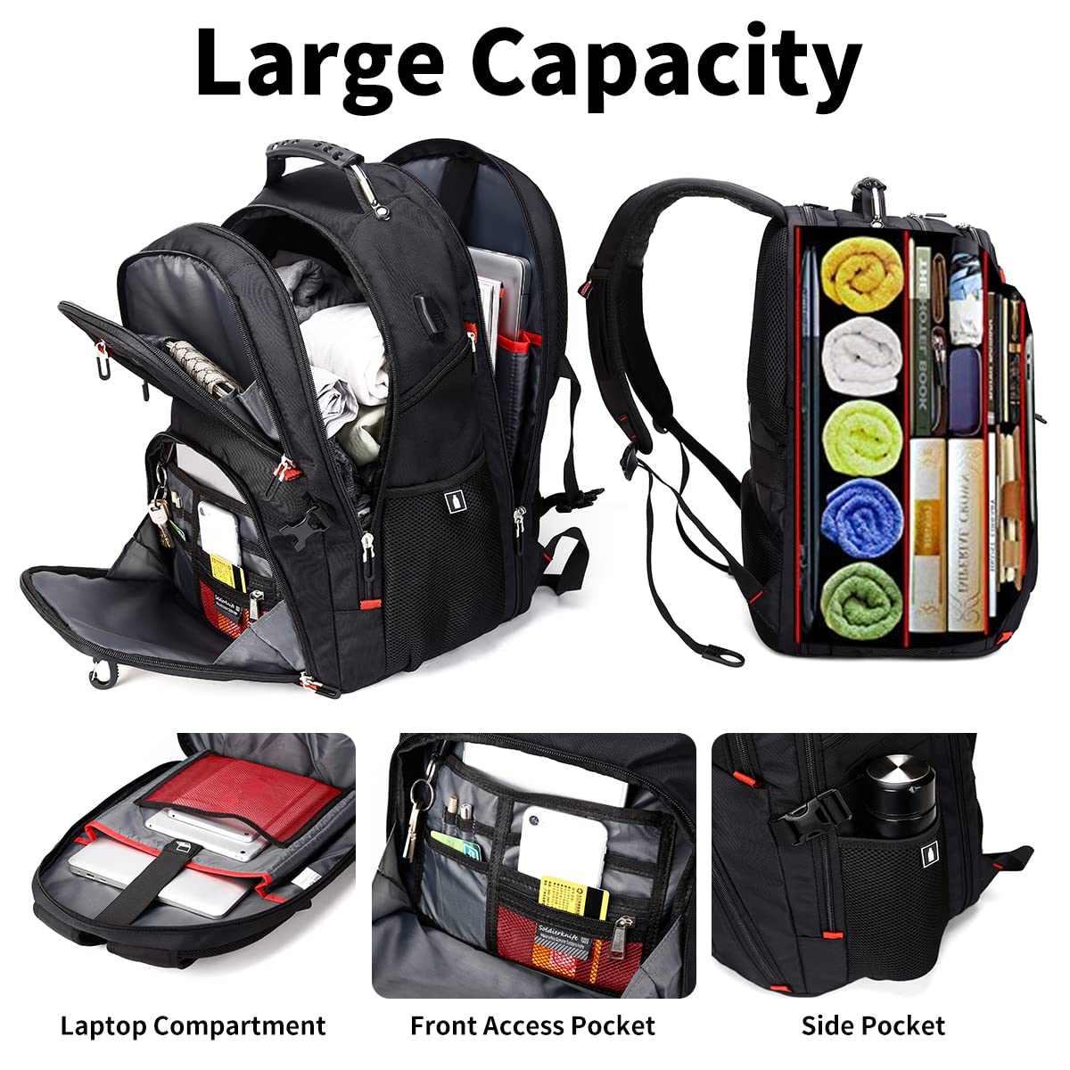 Extra Large Travel Laptop Backpack With Lock