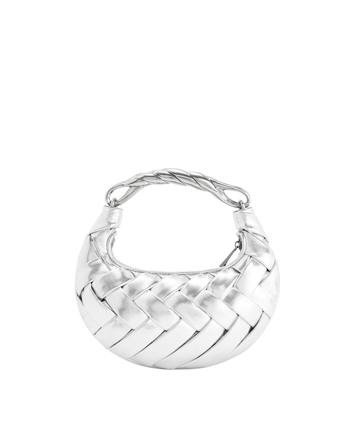 Woven Texture Top Handle Handbag