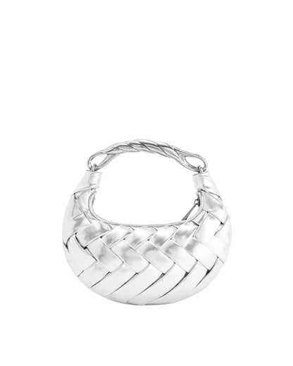 Woven Texture Top Handle Handbag