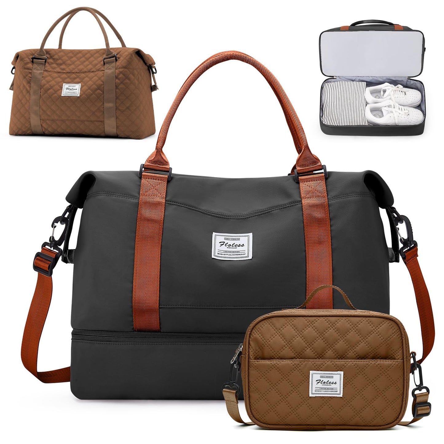 Weekender Travel Bag With Shoe Compartment