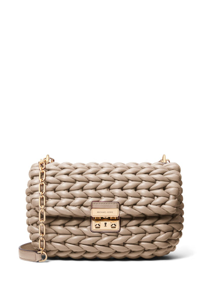 Large Chain Shoulder Bag With Convertible Strap