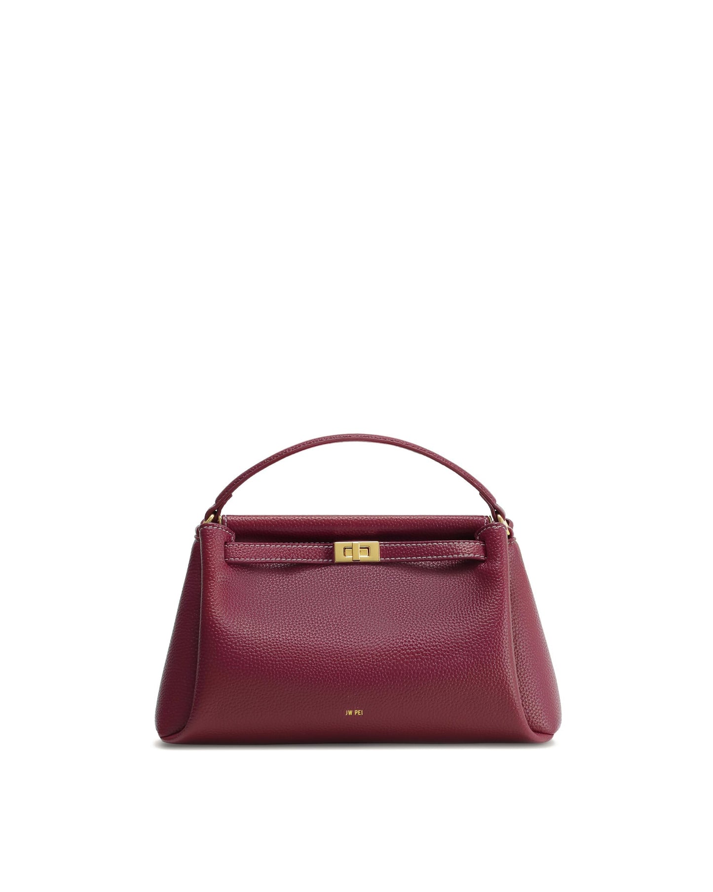 Top Handle Leather Bag With Structured Silhouette