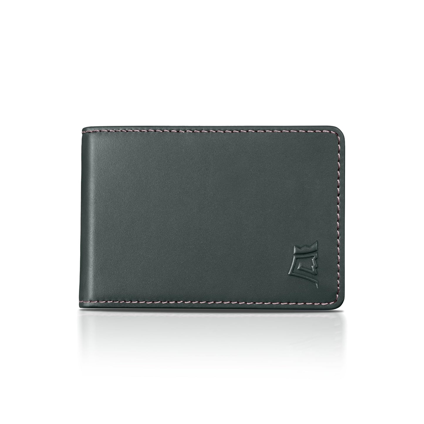 Minimalist Leather Wallet With Cash Pocket & Strap