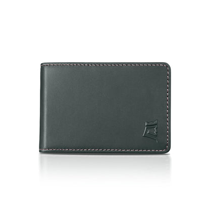 Minimalist Leather Wallet With Cash Pocket & Strap
