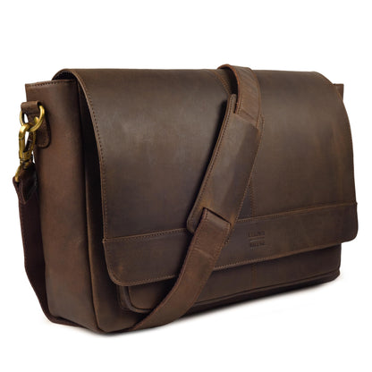 Vintage Leather Messenger Satchel Bag