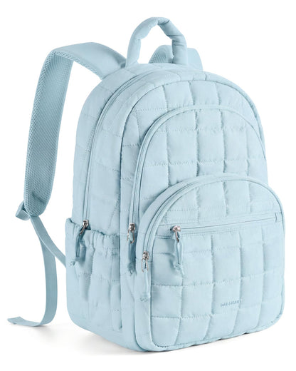 Quilted Laptop Backpack With Water-Resistant Design