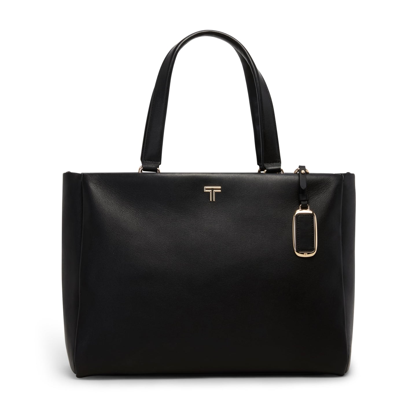 Leather Laptop Tote Bag With Crossbody Strap