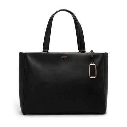 Leather Laptop Tote Bag With Crossbody Strap