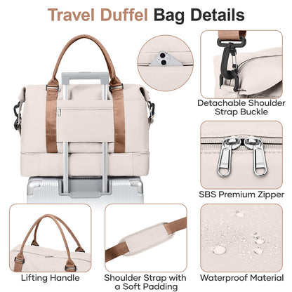 Weekender Travel Bag With Shoe Compartment