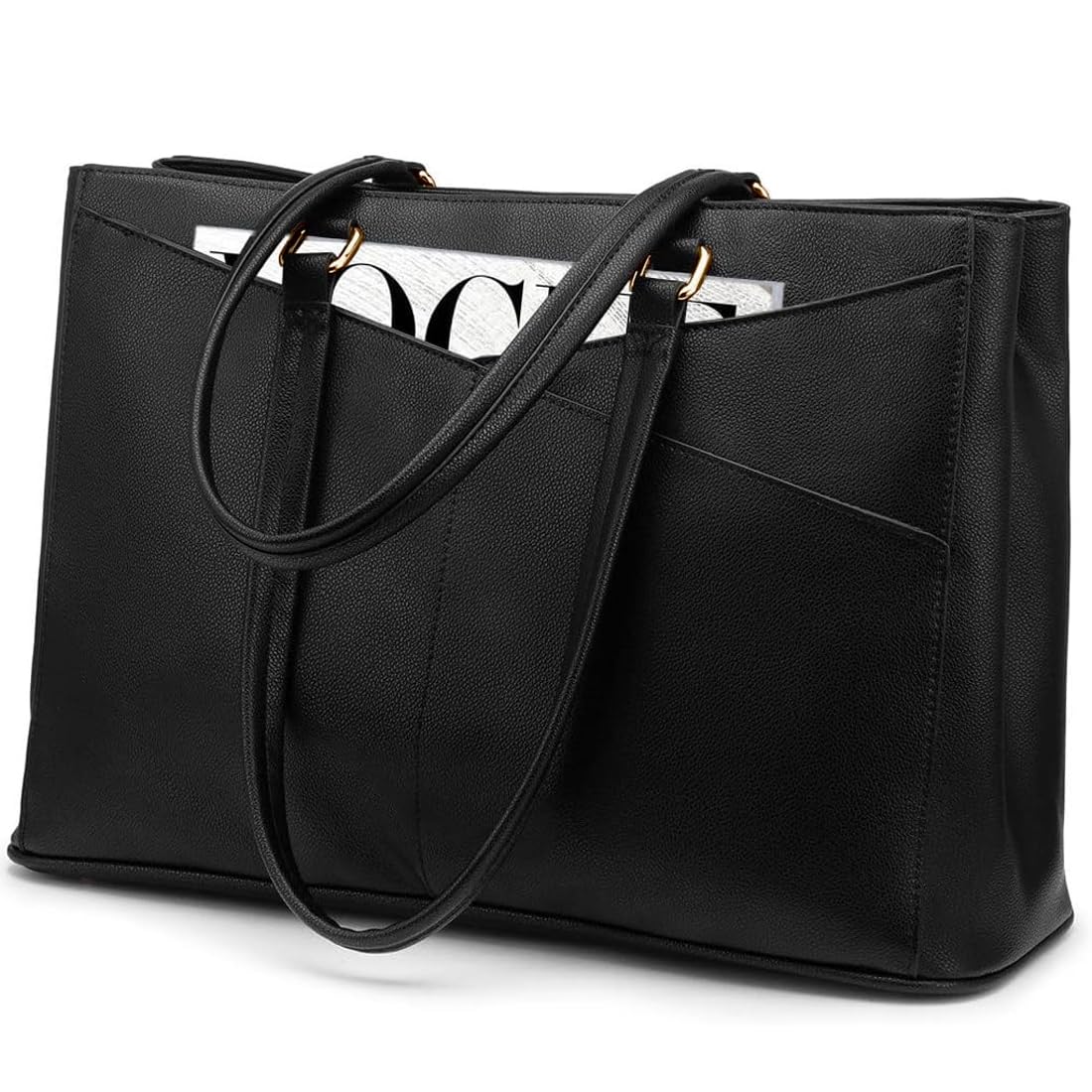 Waterproof Leather Laptop Tote Bag