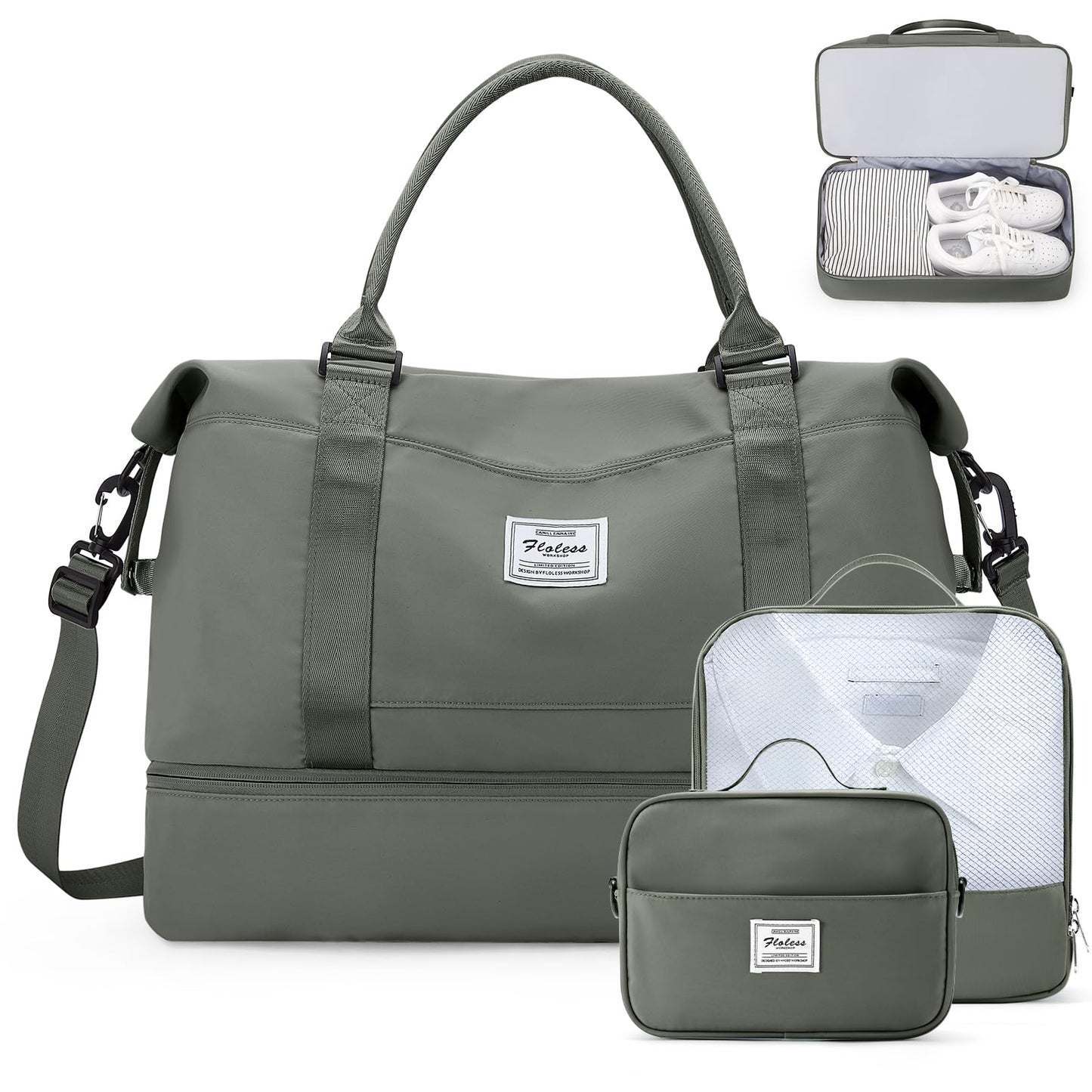 Weekender Travel Bag With Shoe Compartment