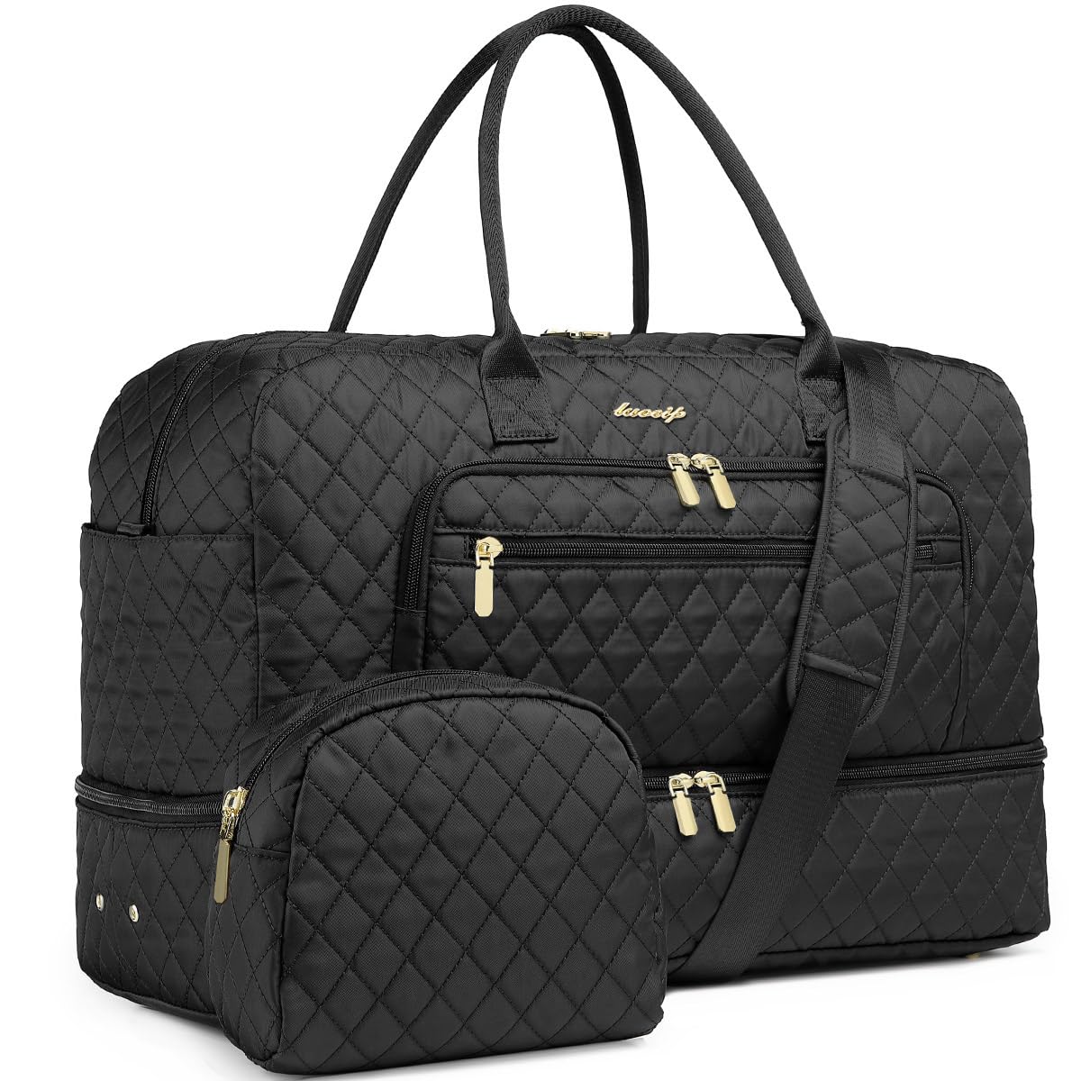 Large Travel Weekender Tote Bag With Wet Pocket