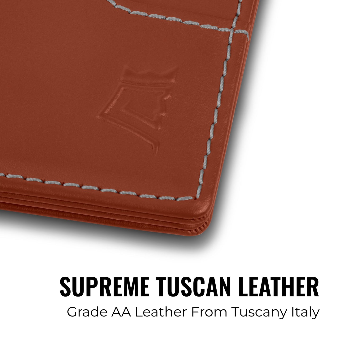 Slim Leather Money Clip Wallet With RFID Protection